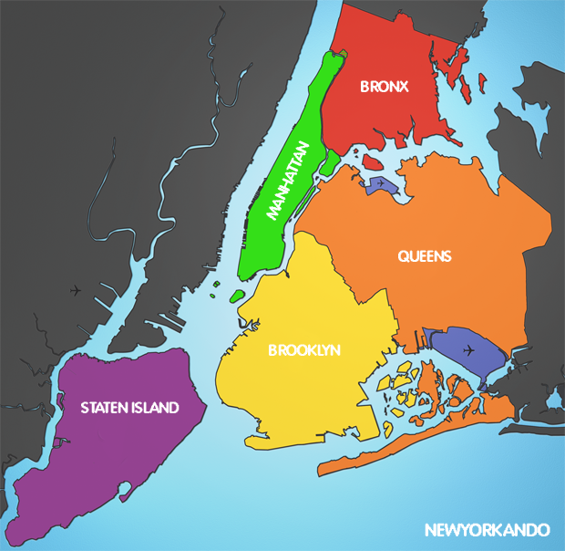 Pelágico Patria grano Barrios de Nueva York, guía para visitarlos con mapa